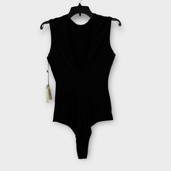 Agolde Sutton V-Back Bodysuit in Black Women’s Size L NWT - Picture 6 of 11